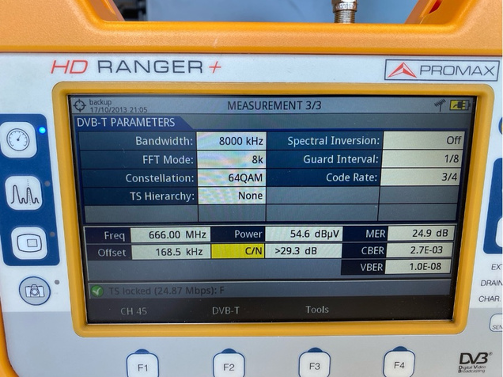 Mesures avec l’appareil HD Ranger+